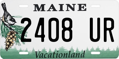 ME license plate 2408UR