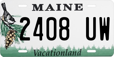 ME license plate 2408UW