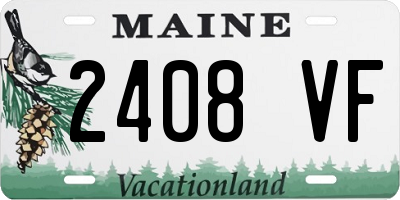 ME license plate 2408VF