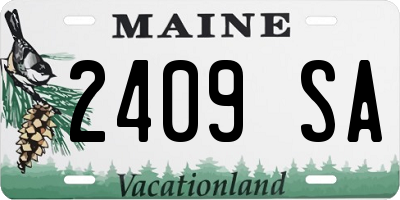 ME license plate 2409SA