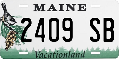 ME license plate 2409SB