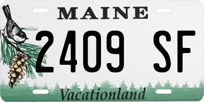 ME license plate 2409SF