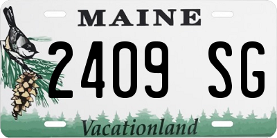 ME license plate 2409SG