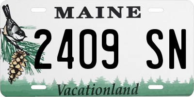 ME license plate 2409SN