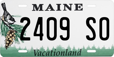 ME license plate 2409SO