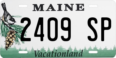 ME license plate 2409SP