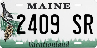 ME license plate 2409SR