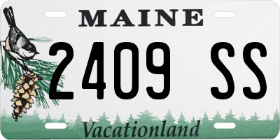 ME license plate 2409SS