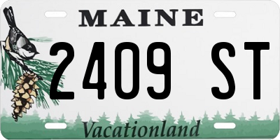 ME license plate 2409ST