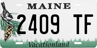 ME license plate 2409TF