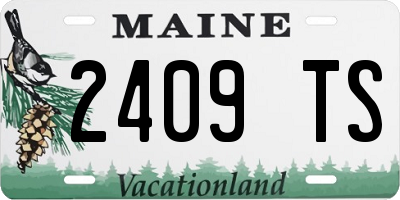 ME license plate 2409TS