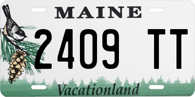 ME license plate 2409TT