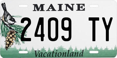 ME license plate 2409TY