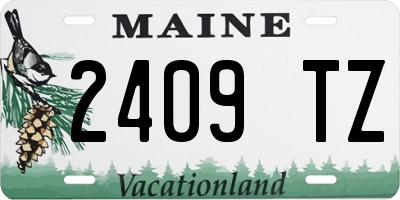 ME license plate 2409TZ