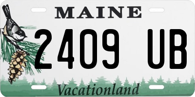 ME license plate 2409UB