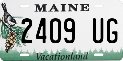 ME license plate 2409UG