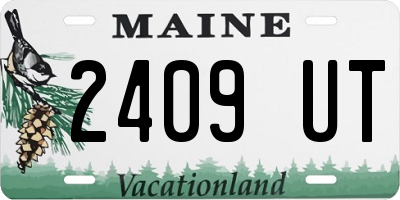 ME license plate 2409UT