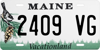 ME license plate 2409VG