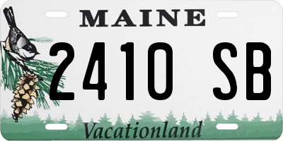 ME license plate 2410SB