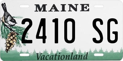 ME license plate 2410SG