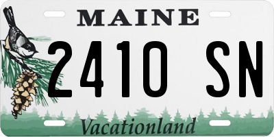 ME license plate 2410SN