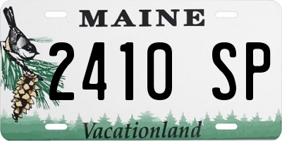 ME license plate 2410SP