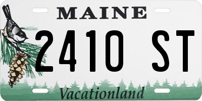 ME license plate 2410ST