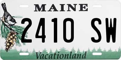 ME license plate 2410SW