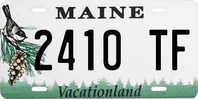ME license plate 2410TF