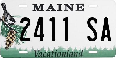 ME license plate 2411SA