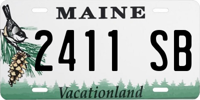 ME license plate 2411SB