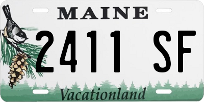 ME license plate 2411SF