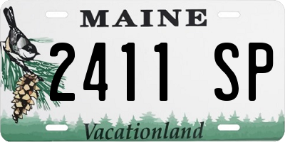 ME license plate 2411SP