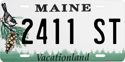 ME license plate 2411ST