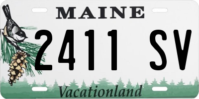 ME license plate 2411SV