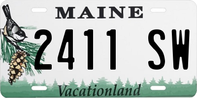 ME license plate 2411SW
