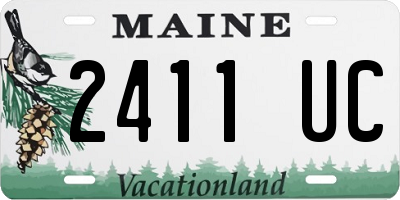 ME license plate 2411UC