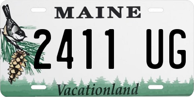 ME license plate 2411UG