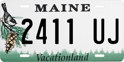 ME license plate 2411UJ