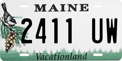 ME license plate 2411UW