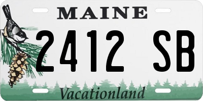 ME license plate 2412SB