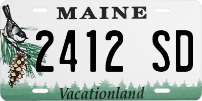 ME license plate 2412SD