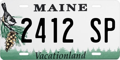 ME license plate 2412SP