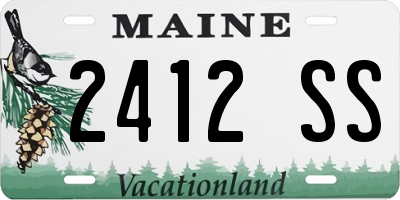 ME license plate 2412SS