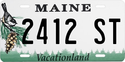 ME license plate 2412ST