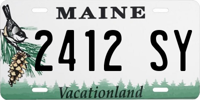 ME license plate 2412SY
