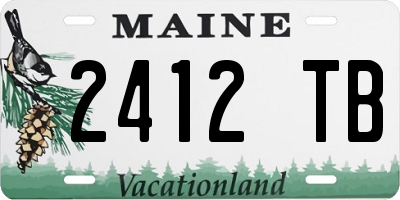 ME license plate 2412TB