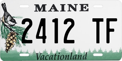 ME license plate 2412TF
