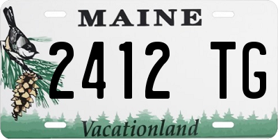 ME license plate 2412TG