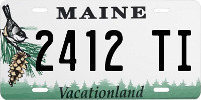 ME license plate 2412TI